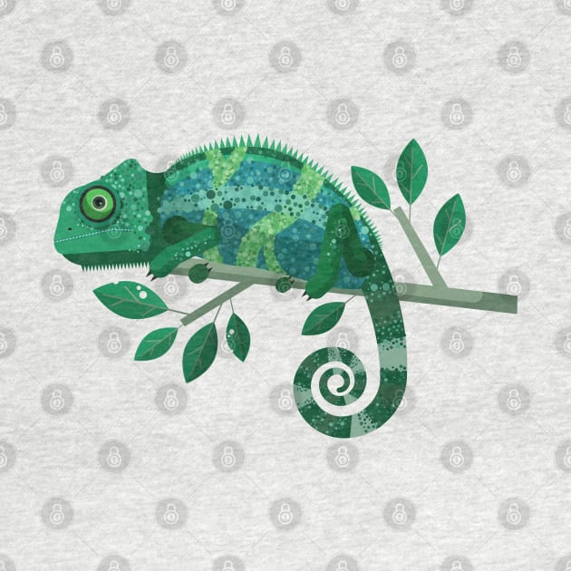 Funny Chameleon by Happy Art Designs